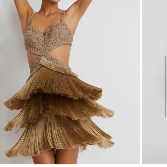 PATBO Metallic Fringe Trim Mini Dress - Picture 5 of 5